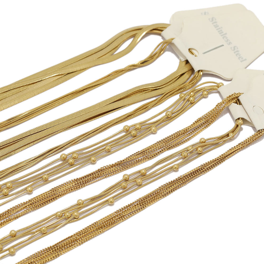 Wholesale 5PCS/PACK Stainless Steel Snake Bone Chain Chokers Necklace DIY Jewelry Accessories